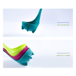 Green Nessie Ladle Loch Ness Monster Soup Spoon Cute Dinosaur Shaped Standing Ladle Food-Grade Nylon Kitchen Utensil Handle Heat Resistant 0-120C Funny Cooking Gadget Gift for Home Cooks