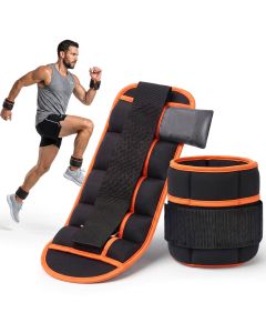 Everfit Adjustable Ankle Weights, 1 Pair (0.9-4.55Kg) Removable Sandbags for Women & Men, Wrist Weights & Leg Weights for Home Gym, Pilates, Walking, Strength Training