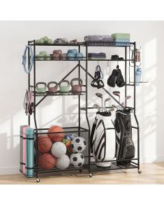 Everfit Sports Equipment Organizer Rack Multi Garage Storage for Golf Bag 174cm