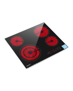 Devanti Ceramic Cooktop 5 Cooking Zone 4 Electric Hobs Touch Control 7600W Black