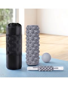 Everfit Foam Roller Set 3-in-1 with Targeted Recovery Muscle Roller Stick & Deep Tissue Massage Ball, Heavy Duty 150KG Support Gym Roller for Back Pain Relief, Myofascial Release, Home Gym Exercise
