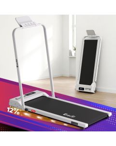 Everfit 3 in 1 Walking Pad Treadmill 12% Incline Foldable Under Desk Treadmills for Home Gym With 38cm Wide Belt White