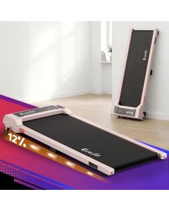 Everfit 3 in 1 Walking Pad Treadmill 12% Incline Under Desk Treadmills for Home Gym With 40cm Wide Belt Pink