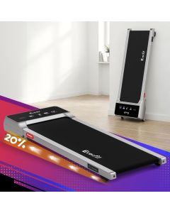 Everfit 3 in 1 Walking Pad Treadmill 20% Auto Incline Under Desk Treadmills for Home Gym With 40cm Wide Belt Sliver
