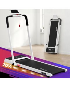 Everfit 3 in 1 Walking Pad Treadmill 20% Auto Incline Under Desk Foldable Treadmills for Home With 40cm Wide Belt White