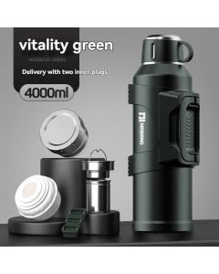316 Stainless Steel Thermos Large Capacity Thermos Portable Thermos Flask - Green - Size 1500ml