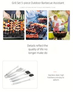 stainless steel BBQ tool set, BBQ utensils, outdoor grilling tools, Australian BBQ set, durable BBQ tools