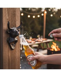 bull head bottle opener, wall mounted bottle opener, kitchen accessory, party item, durable bottle opener, Australian home decor, bar accessory, gift for beer lovers