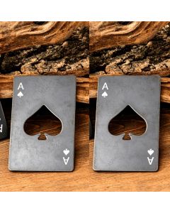 Black Red playing card bottle opener, novelty bottle opener, compact bottle opener, stylish bar tool, stainless steel bottle opener, Australian market bar accessory, unique gift idea