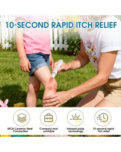 electric itch relief device, outdoor insect bites, camping safety gear, built-in battery, portable itch relief - White - Size routine