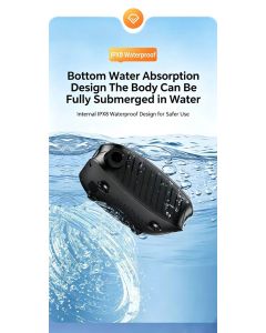 Portable Shower Head 8000mAh Battery Multi-Functional Shower Indoor Outdoor Use - Black - Size 8000amh