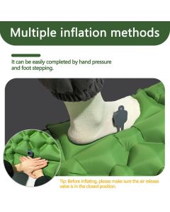 Camping Inflatable Mattress Breathable Camping Mattress Nylon Fabric Inflatable - Orange - Size 190cm