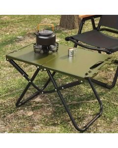 folding camping table, camping furniture, outdoor table, portable table, camping gear, Australian outdoors, picnic table, beach table, compact table, sturdy table-green