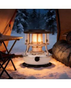 Portable Kerosene Heater Lift-Up Heater Indoor Outdoor Heater Camping Heater - White - Size set