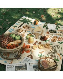 Outdoor Camping Quilted Picnic Mat – Three-Layer Design, Portable & Stylish