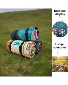 Outdoor Camping Quilted Picnic Mat – Three-Layer Design, Portable & Stylish
