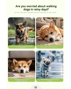 Dog Raincoat Shiba Inu Raincoat Corgi Raincoat Frog-Themed Dog Clothing - Green - Size L-15-17kg