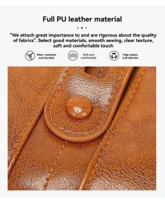 women's leather wallet, anti-skimming wallet, retro style wallet, Korean fashion wallet, long wallet for women, ladies accessory, RFID blocking wallet, genuine leather clutch - Blue - Size L