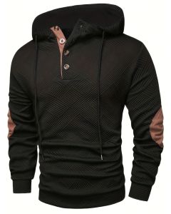 Men'S Casual Hoodie Color Block Sweatshirt Pullover Hoodie Australian - Khaki - Size M(AU M/EU48)