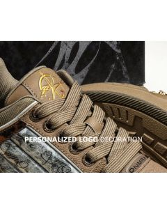 Leopard Print Sneakers Platform Chunky Shoes High-Top Casual Shoes Unisex - Leopard print brown - Size 10(AU10/EU41)