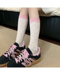 3 Pairs Womens Cute Dots Casual Crew Socks for Summer Spring Autumn Novelty Fun Striped Cotton Dress Socks