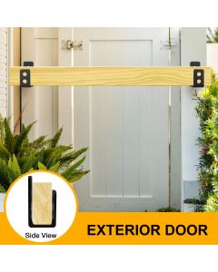 2x4 Door Barricade Brackets (2 pcs) | Drop Open Bar Holder Steel U Bracket for 2 by 4 Lumber as Security Door Reinforcement