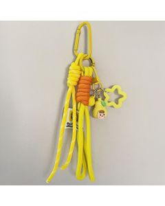 trendy rope keychain, colorful knotted rope, woven decorative lanyard, cute keychain charms, fashion accessories, Australian market, unique keychain, stylish lanyard, handcrafted keychain, vibrant keychain - Red - Size 1