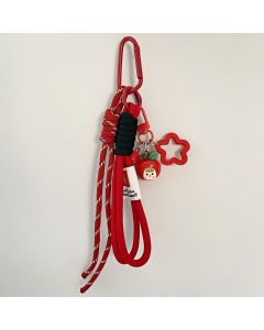 trendy rope keychain, colorful knotted rope, woven decorative lanyard, cute keychain charms, fashion accessories, Australian market, unique keychain, stylish lanyard, handcrafted keychain, vibrant keychain - Yellow - Size 1