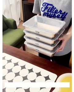 3 pieces/set Large stainless steel square food storage box with transparent lid - leak-proof, stackable, durable - perfect for camping, outdoor exploration and home use - perfect for storing meat, fruits
