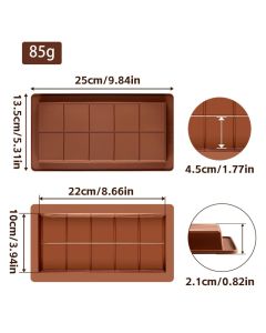 3 pieces silicone Dubai chocolate 8-slot mold food-grade silicone diy heat-resistant easy-to-remove baking cake mold for filling chocolate bars, Knafeh pistachio chocolate