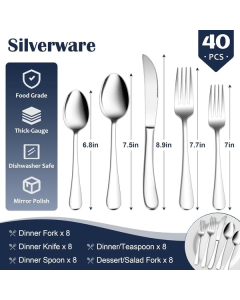 Premium Stainless - Steel Cutlery Set - 5 - Piece, Hot - Selling! Free Shipping