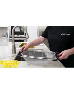 Black Gray Over-Sink Colander Stainless Steel Colander Kitchen Sink Colander Fruit And