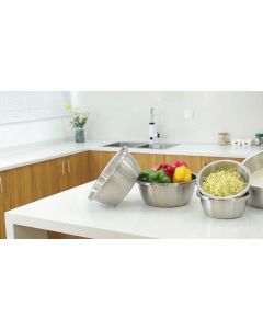 2-Piece Stainless Steel Micro-Perforated Strainer Bowls, Multipurpose Colanders and Mixing Bowls