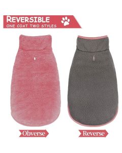 Brown XL Dog Fleece Coat for Large Breeds