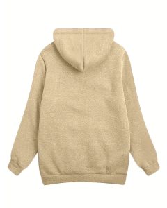 Fleece-Lined Hooded Jacket Women'S Winter Jacket Autumn Winter Coat Hooded - Yellow - Size 2XL(AU 2XL/EU54)