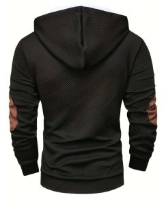 Men'S Casual Hoodie Color Block Sweatshirt Pullover Hoodie Australian - Coffee - Size XL(AU XL/EU52)