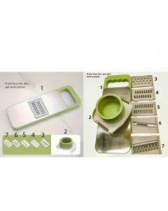 Green Vegetable Slicer 6-Piece Set Kitchen Tool Meal Prep Vegetable Cutting Durable