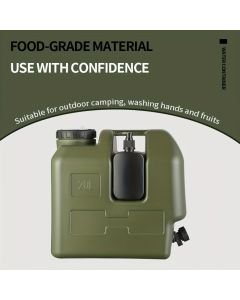 Green 20L Water Container Camping Water Container Outdoor Water Storage Portable