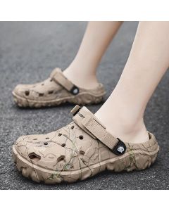 Croc-Style Clogs Anti-Slip Shoes Breathable Clogs Lightweight Footwear Fashion - Black - Size 7(AU7/EU40)
