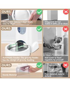 Cat Feeder Automatic Cat Feeder Cat Water Dispenser Cat Feeding Set Pet Care