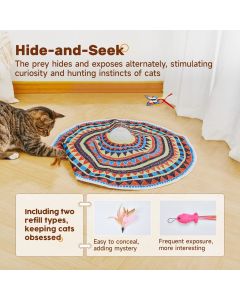 Cat Toy Interactive Spinning Cat Toy Butterfly Attachment Cat Toy Feather