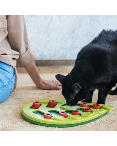 Cat Puzzle Feeder Indoor Cat Toy Interactive Treat Game Slow-Feeding Cat Toy