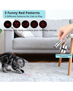 Indoor Cat Toy USB Rechargeable Cat Toy 7 Mode Cat Toy Cat And Dog Interactive