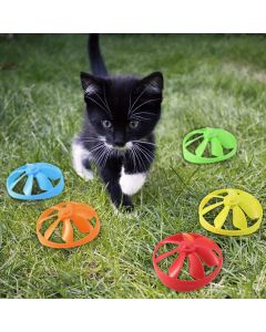 18 Pieces Interactive Cat Fetch Tracking Toys With 5 Colors Flying Propellers for Indoor Pet Kitty Training Chasing，Random color