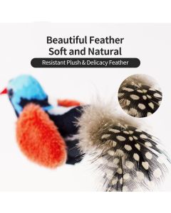 2-Pack Cat Toys Interactive Cat Toys Bird Shaped Cat Toys Cat Toys With Chirping Sound，Random color