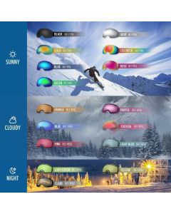 OutdoorMaster OTG Ski Goggles - Over Glasses Ski/Snowboard Goggles for Men, Women & Youth - 100% UV Protection-01VLT 10％-OM-5