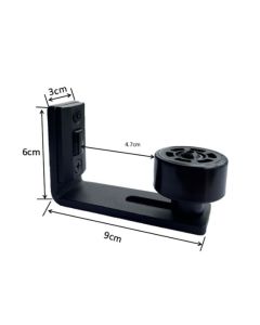 Sliding Door Floor Guide, Adjustable Black Bottom Guide for Sliding Wooden Door