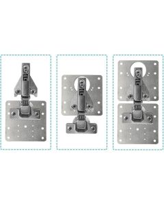4 Pcs Stainless Steel Hinge Repair Plates with Screws for Cabinet Furniture Shelves
