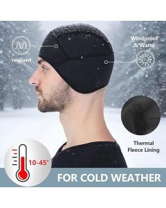 Winter Cycling Cap - Can Be Worn Under a Helmet - Windproof and Warm - Unisex - Gray