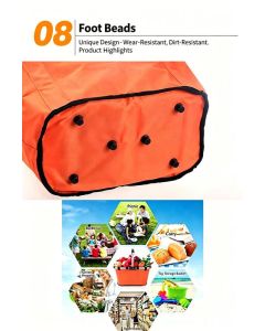 Foldable Picnic Basket Aluminum Frame Waterproof 600D Oxford Purple